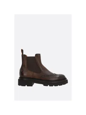 Blockage Pebbled Leather Chelsea Boots