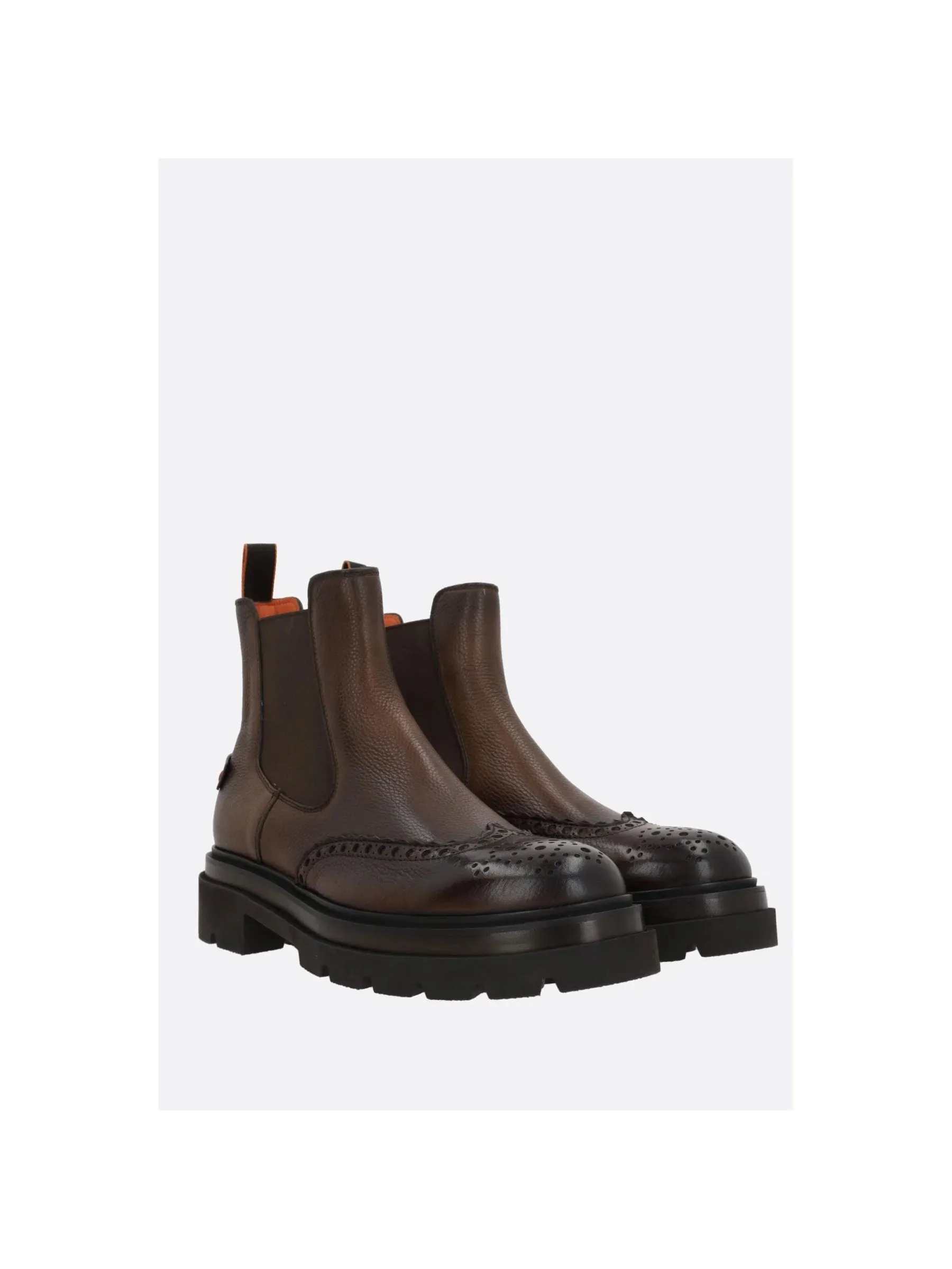 Blockage Pebbled Leather Chelsea Boots