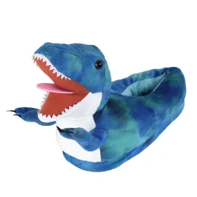 Blue T-Rex Dinosaur Slippers