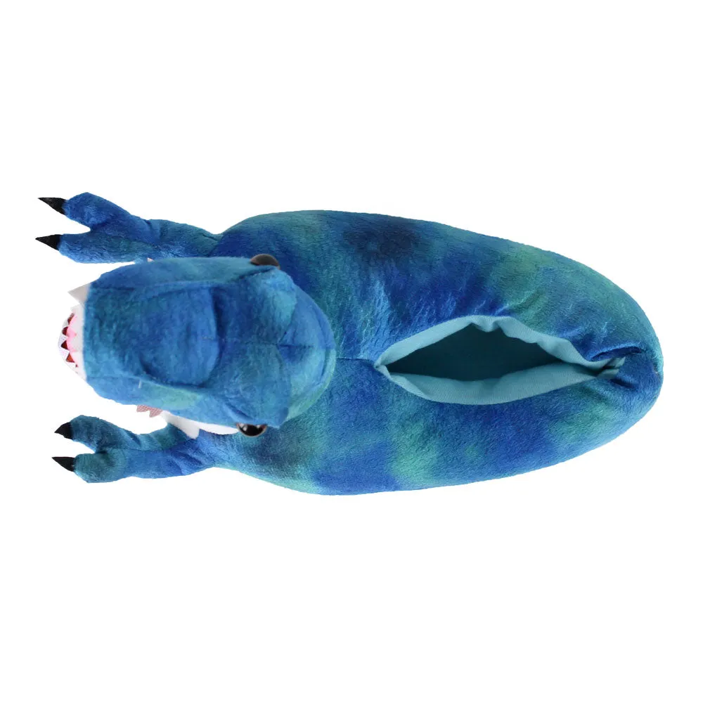 Blue T-Rex Dinosaur Slippers