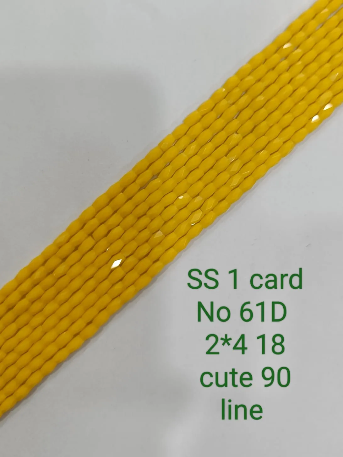 Bright Yellow 18 Cut Drum Crystal Beads