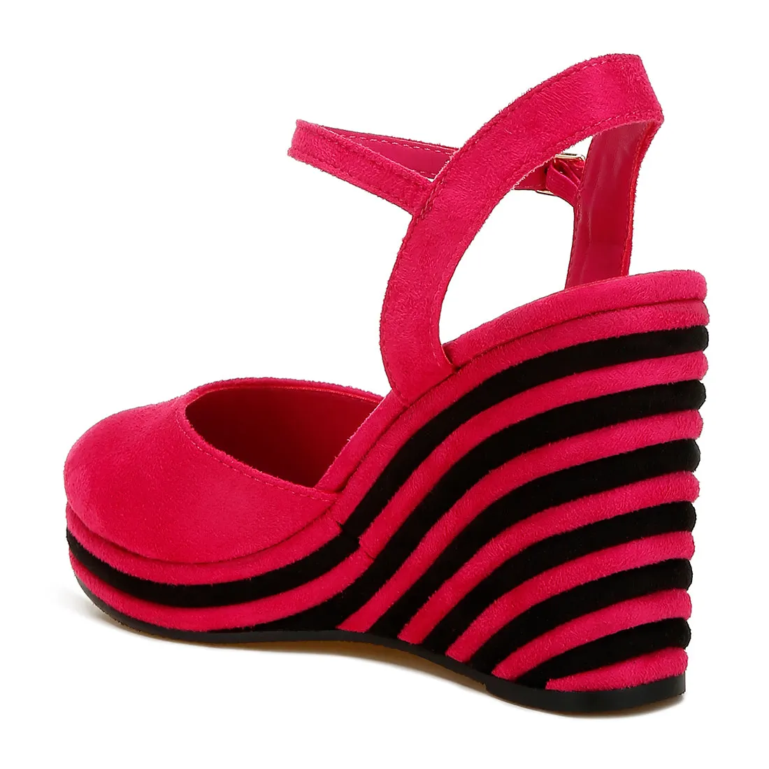 Dual Tone Wedge Sandals