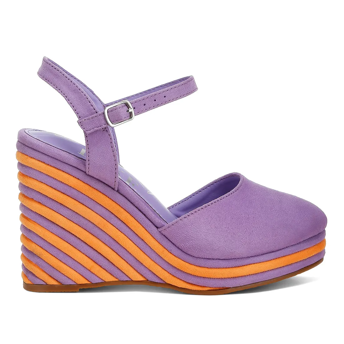 Dual Tone Wedge Sandals