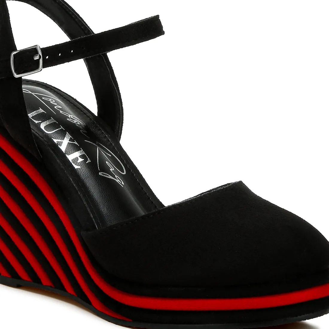 Dual Tone Wedge Sandals