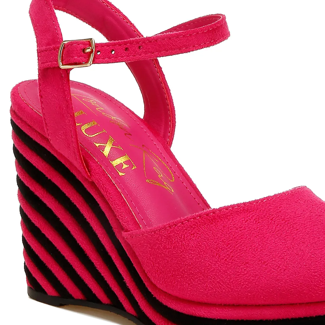 Dual Tone Wedge Sandals