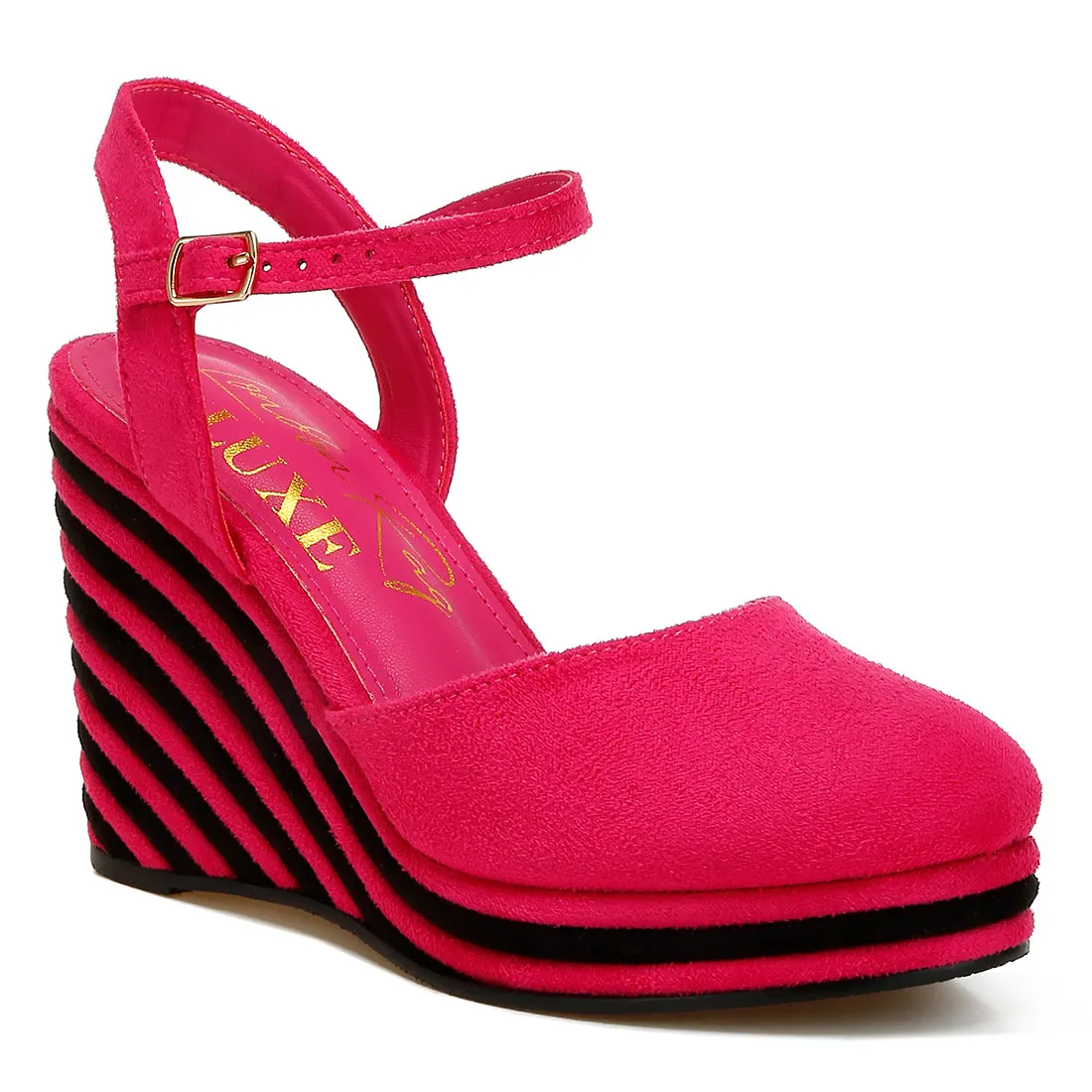 Dual Tone Wedge Sandals