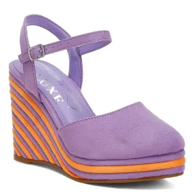 Dual Tone Wedge Sandals