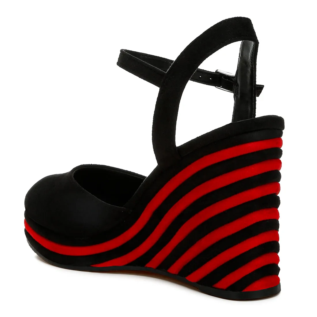 Dual Tone Wedge Sandals