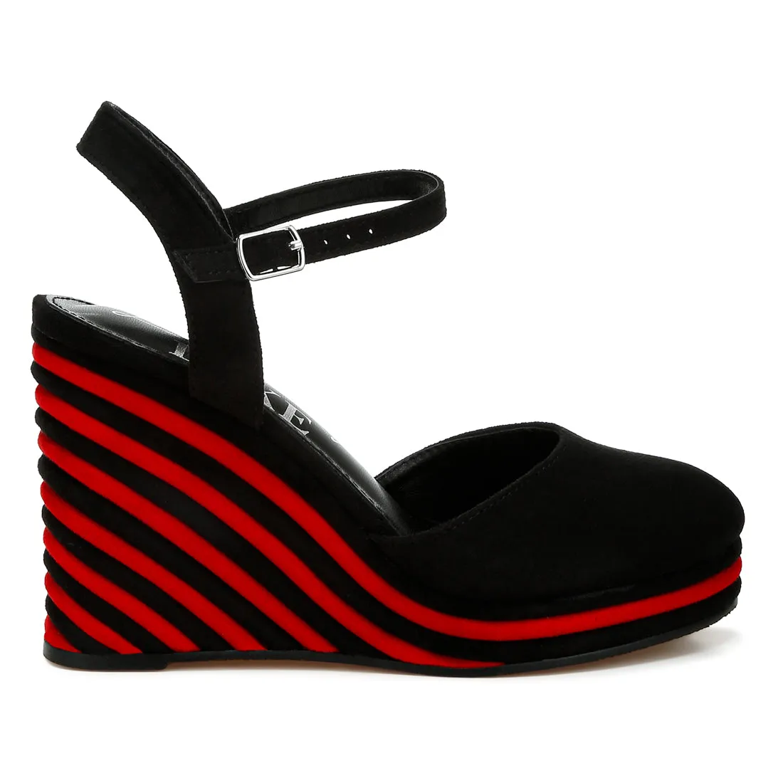 Dual Tone Wedge Sandals