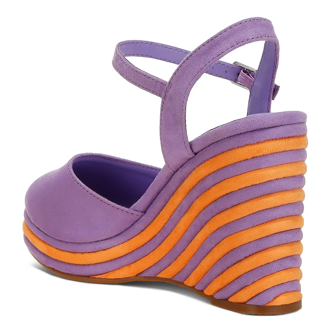 Dual Tone Wedge Sandals