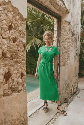 Eb&Ive Verano Tie Dress - Emerald