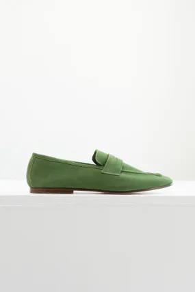 Essenziale Classic Suede Loafer, Dark Green
