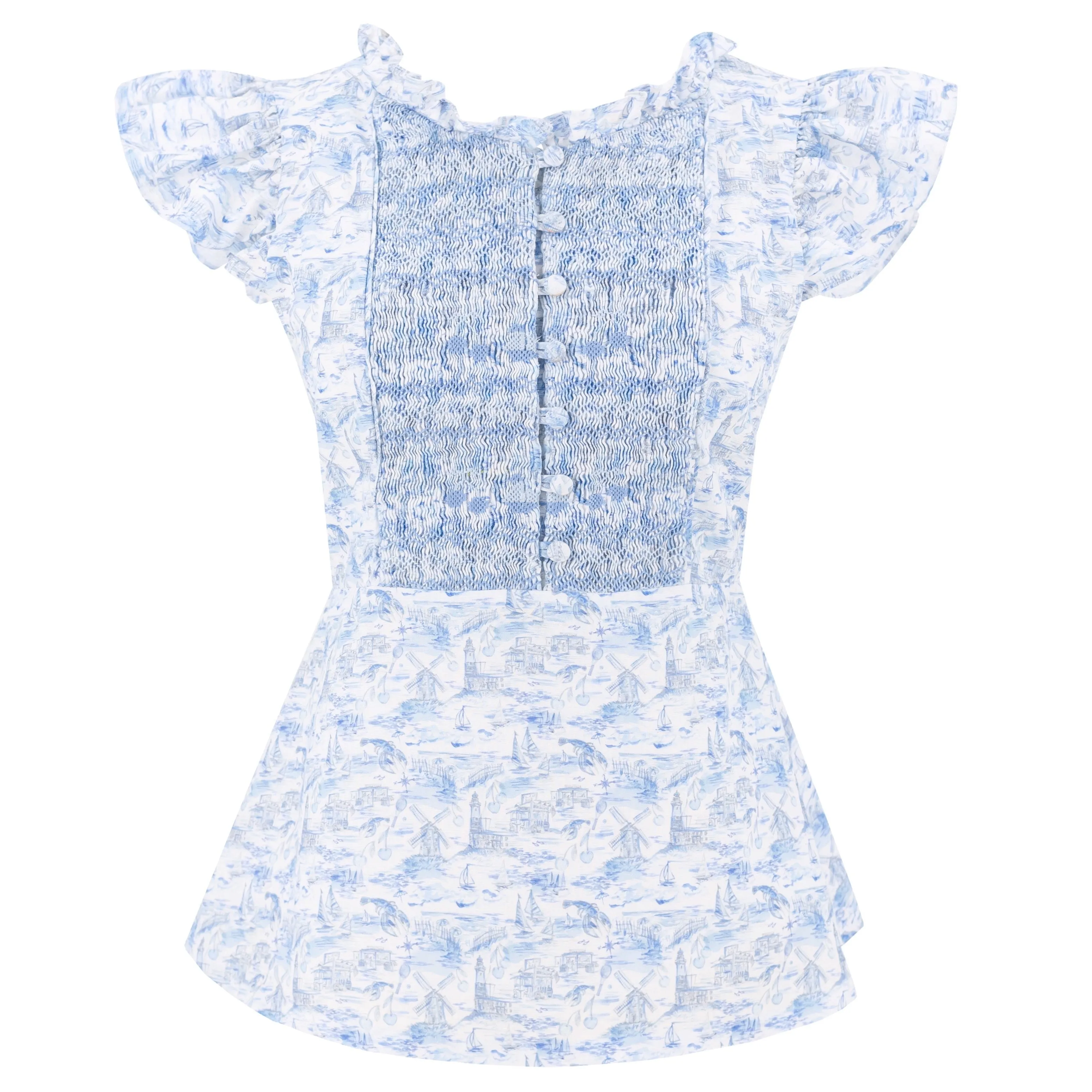 Flounce Blouse | Hamptons Print