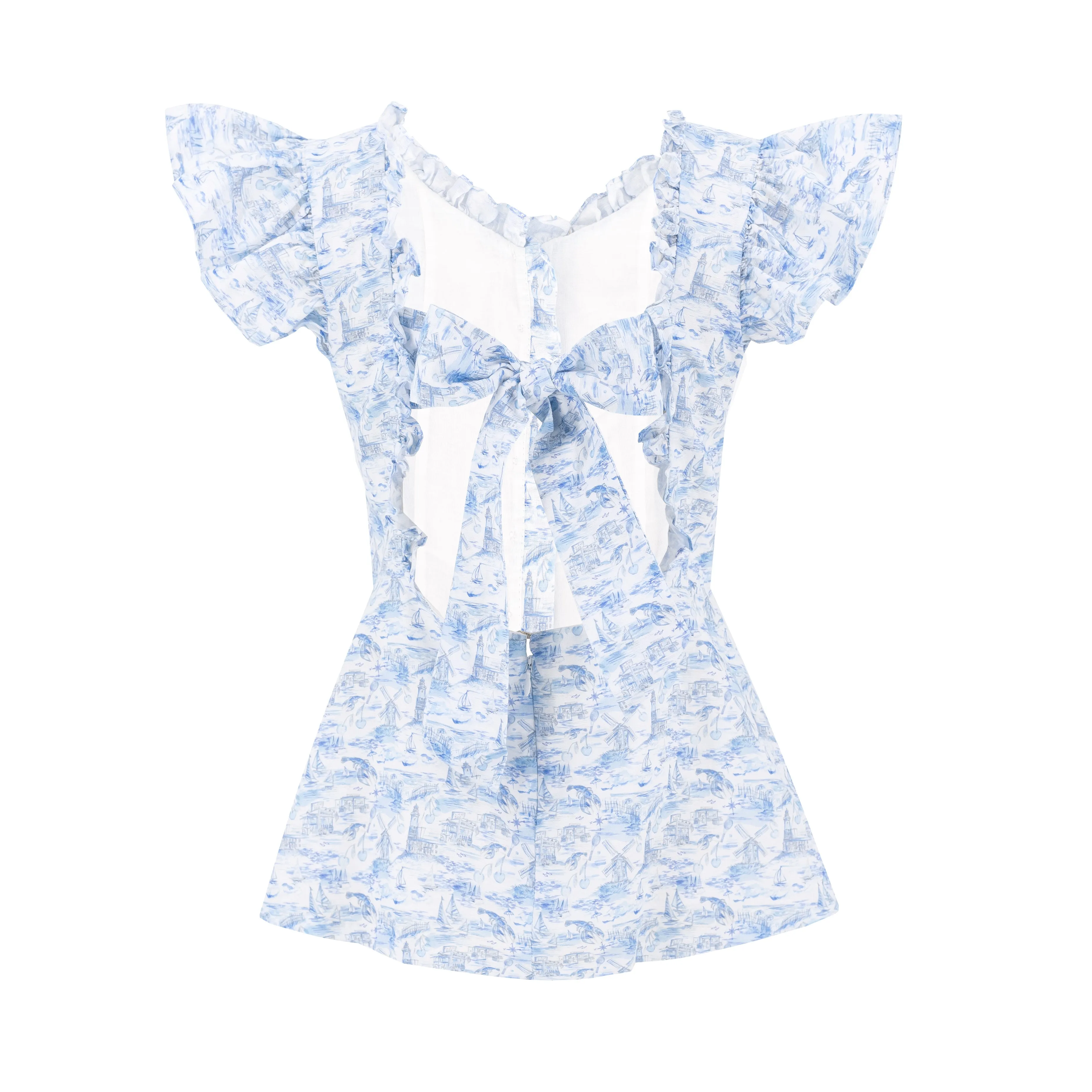 Flounce Blouse | Hamptons Print