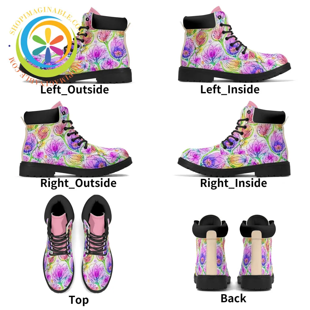 Impressionist Floral Ladies Boots