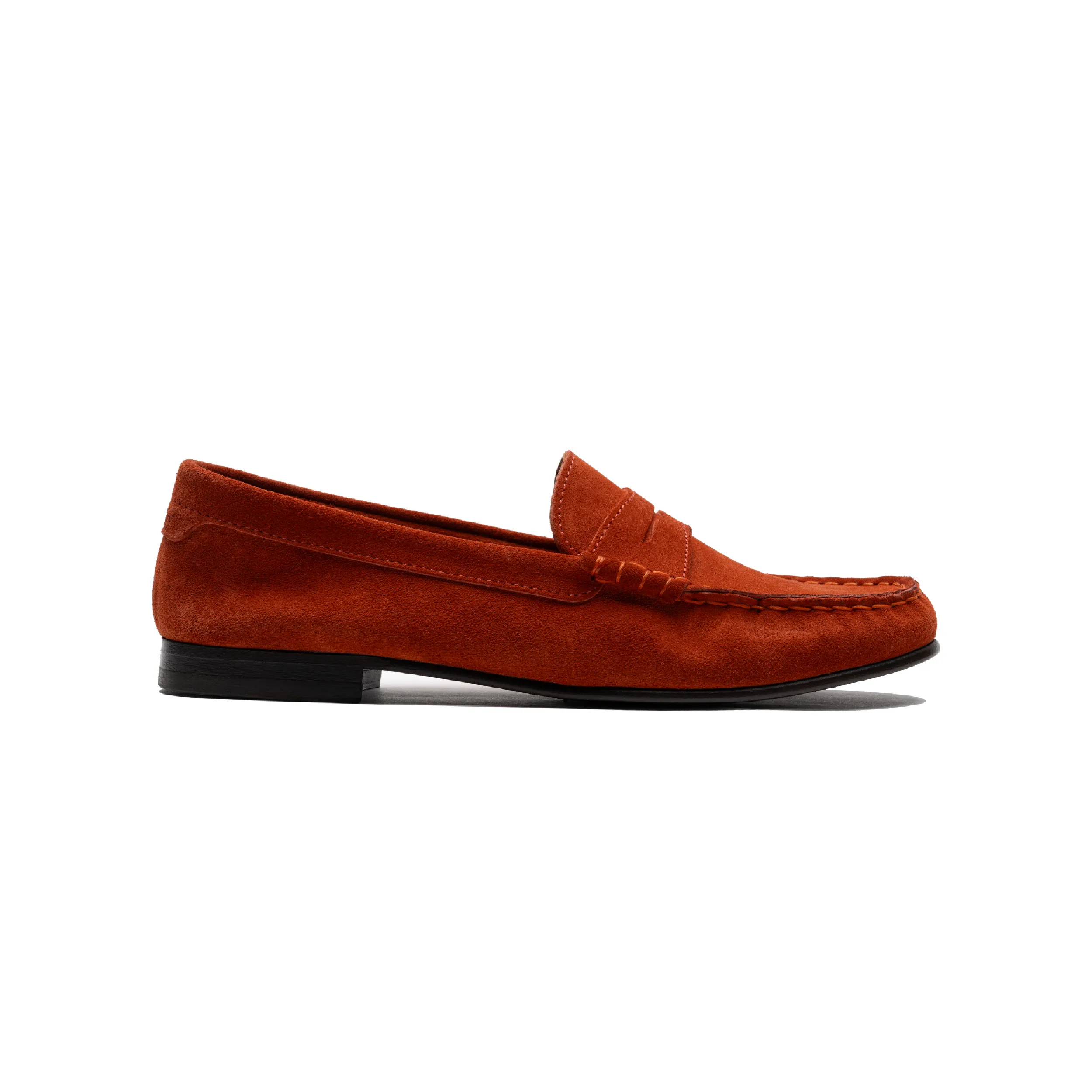 Penny Loafer Suede Tangerine