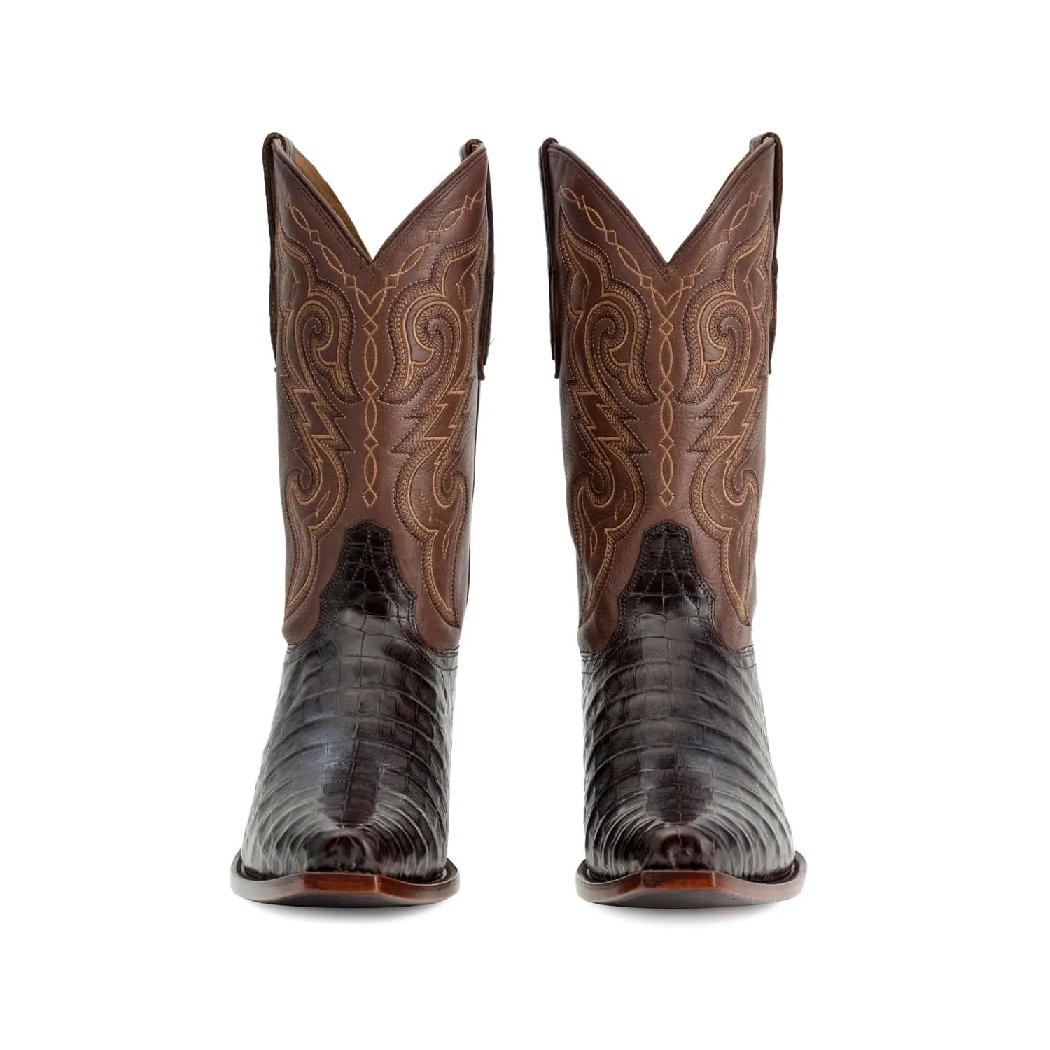 Rujo Boots Men's The Kirby Chocolate Caiman Belly Boots
