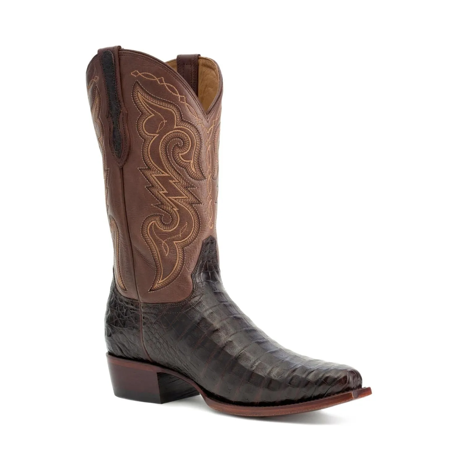 Rujo Boots Men's The Kirby Chocolate Caiman Belly Boots