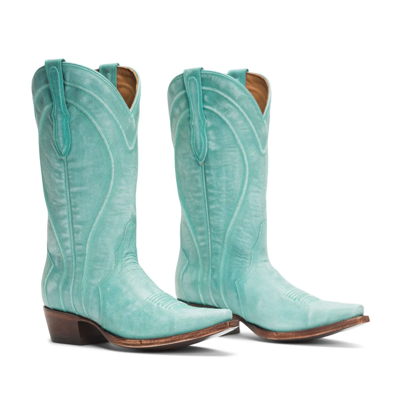 Rujo Boots Women's The Abby Turquoise Calfskin Boots