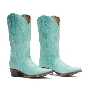 Rujo Boots Women's The Abby Turquoise Calfskin Boots