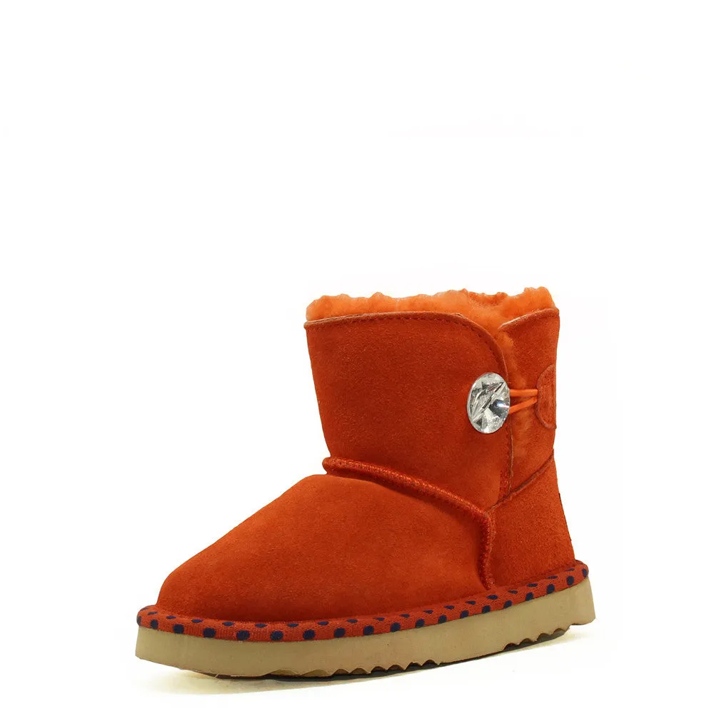Spotted Crystal Kids Boot - Orange