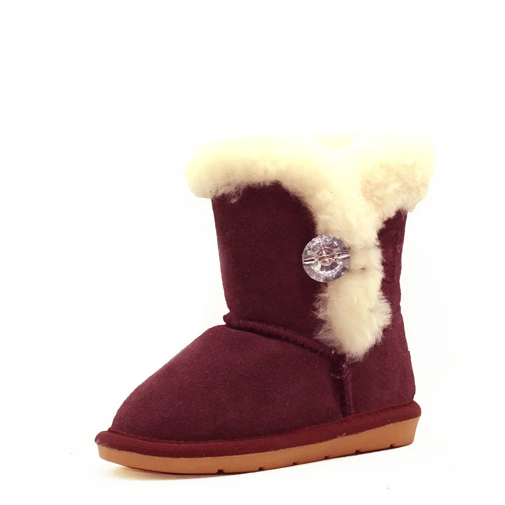 Tara Crystal Kids Boot - Cherry