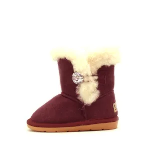 Tara Crystal Kids Boot - Cherry