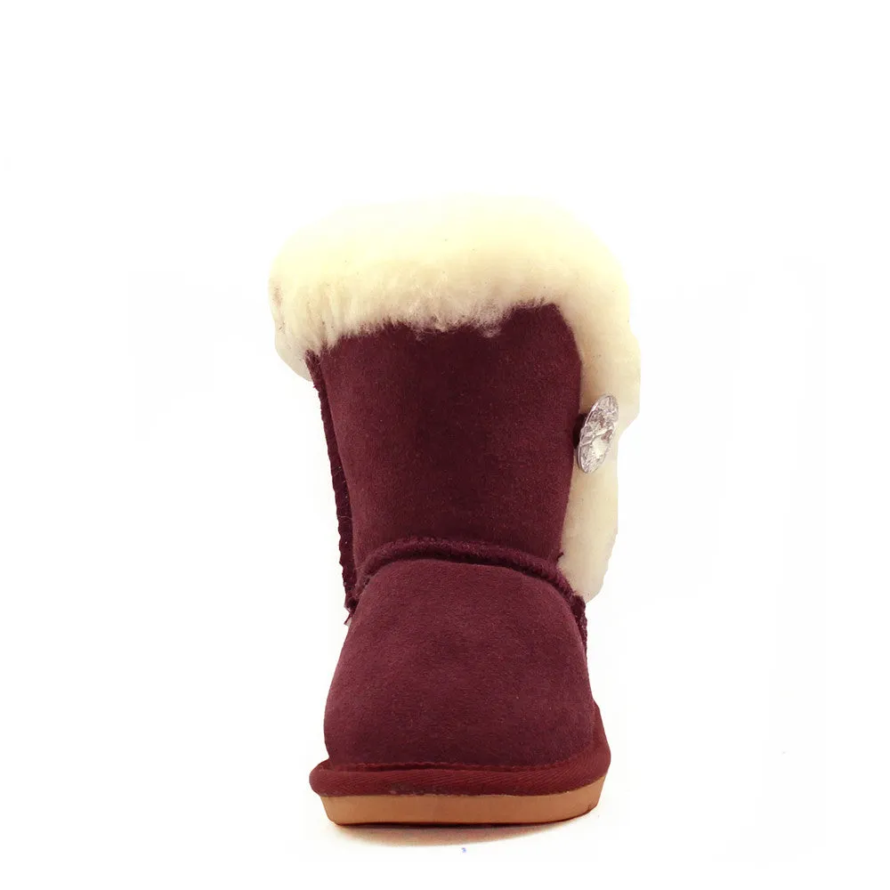 Tara Crystal Kids Boot - Cherry